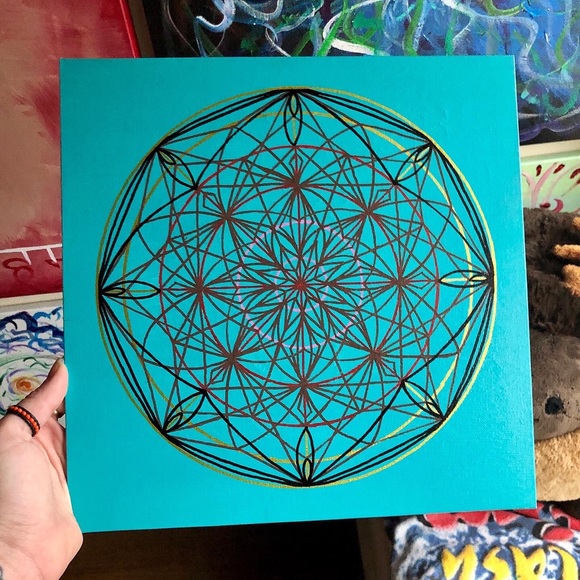 Handmade Acrylic Mandala Painting